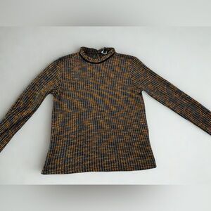 Long Tall Sally Multicolor Turtleneck Blouse Size L